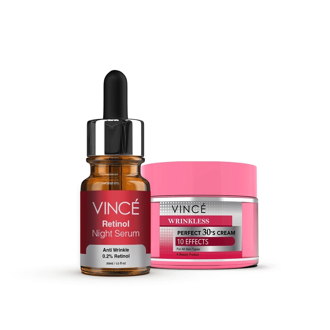 Vince Retinol Night Serum and Wrinkless Perfect 30's Cream in UAE