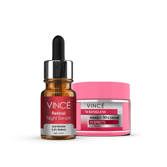 Vince Retinol Night Serum and Wrinkless Perfect 30's Cream in UAE