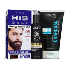 Beard & Mustache Grooming Essentials - Medium Brown
