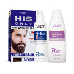 Ultimate Beard & Hair Care Pack (Men) - Medium Brown