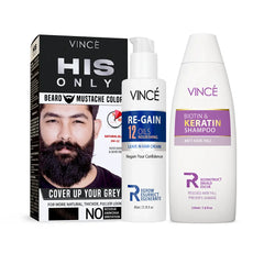 Ultimate Beard & Hair Care Pack (Men) - Natural Black