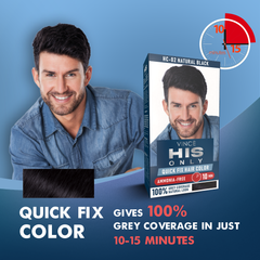 Natural Black His Only Men Hair Color - (HC-02)